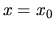 $x=x_0$