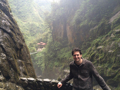 Near the waterfall of El Pailon del Diablo