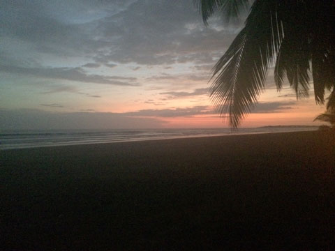 After the sunset, near Jaco beach