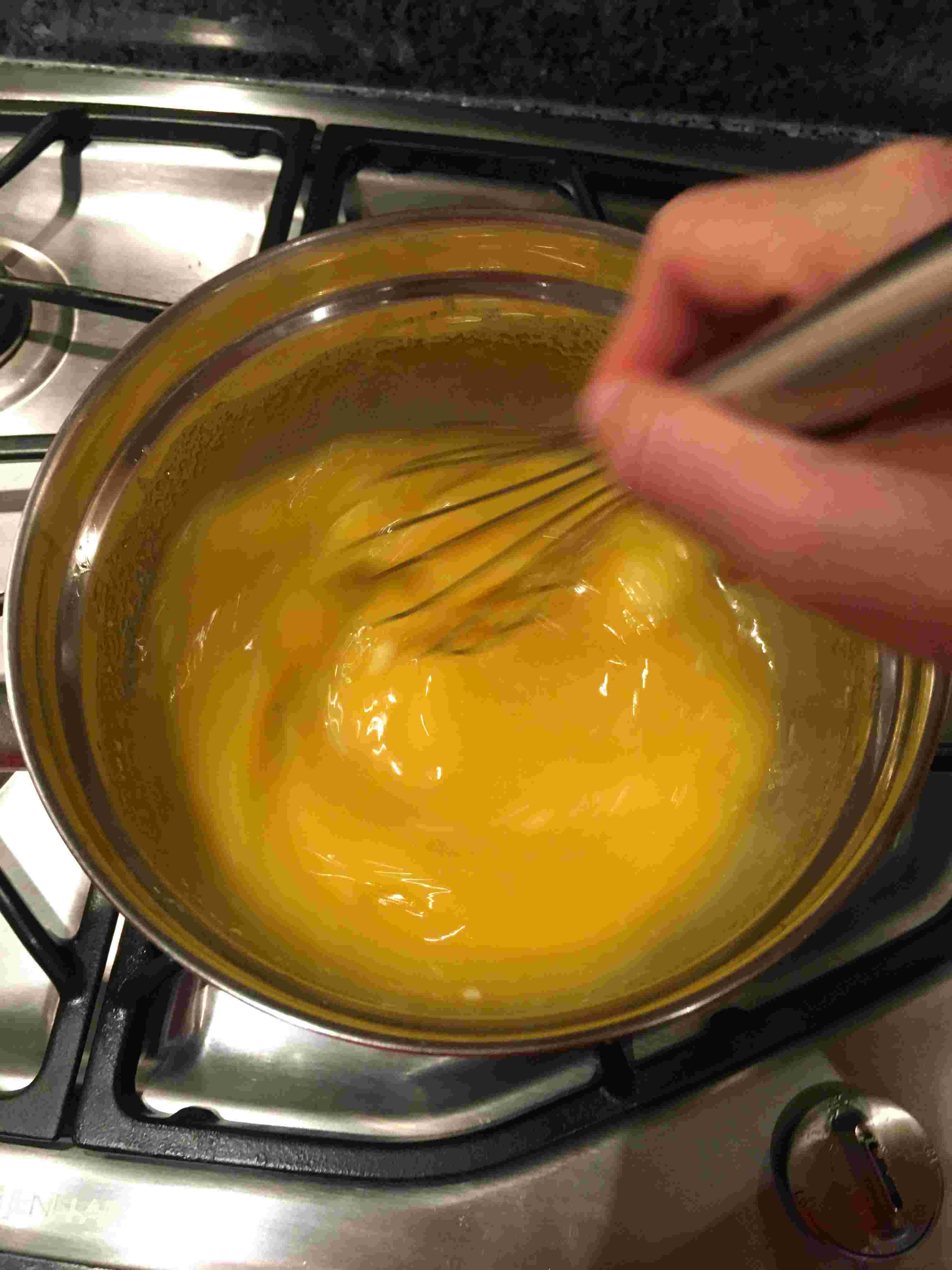 Lemon curd color at the start of heating