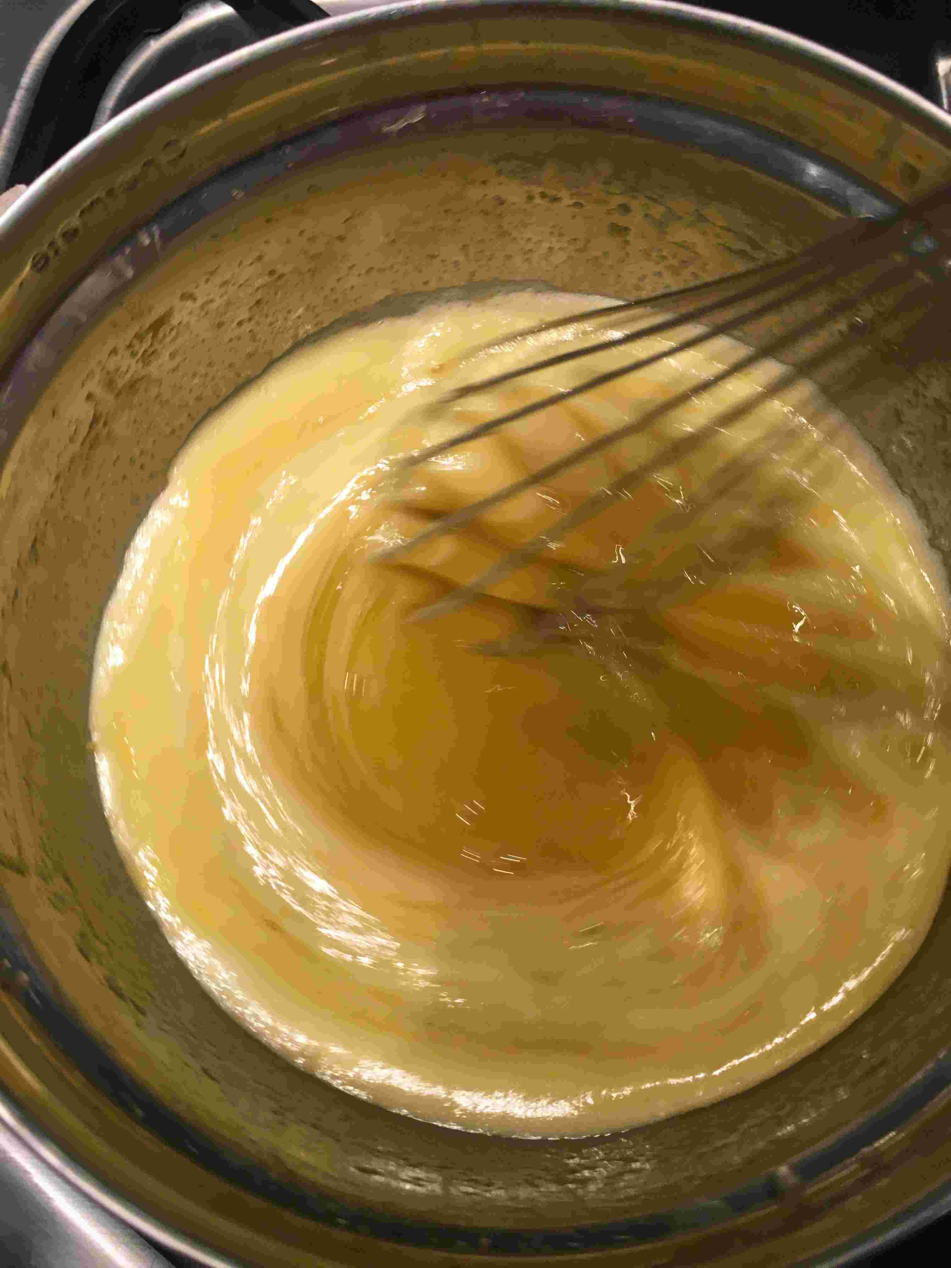 Lemon curd color at the end of heating
